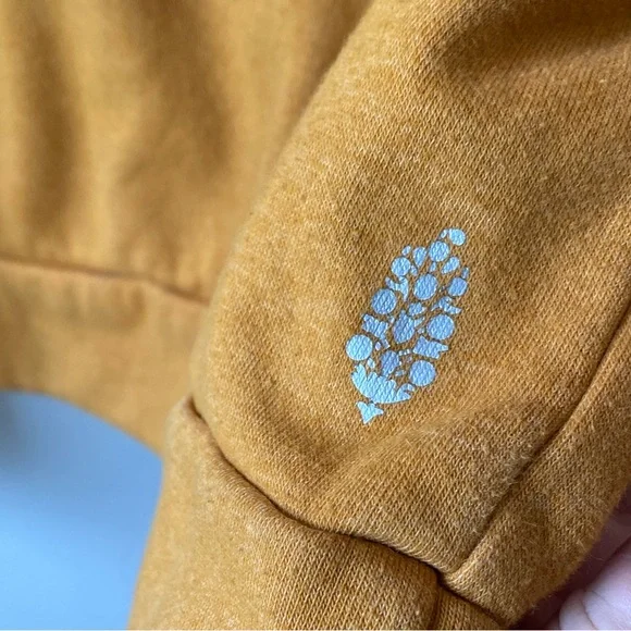 FP Movement | Small Mustard Yellow Oversized Work It Out Hoodie Kangaroo Pocket - Picture 4 of 6